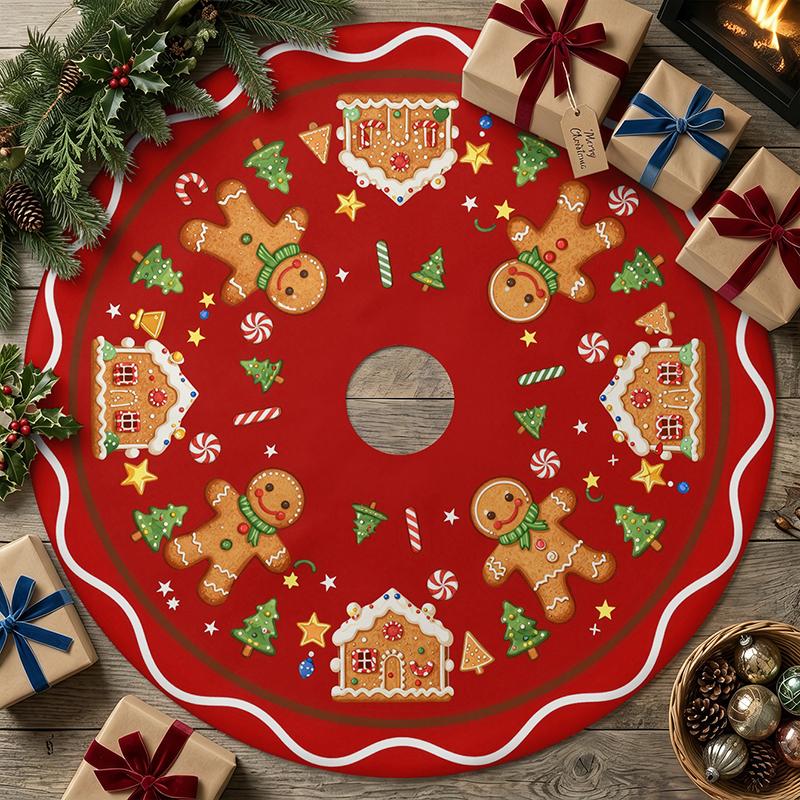 New Christmas Tree Skirt Creative and Exquisitely Printed Tree Skirt for The Base of Your Christmas Tree Christmas Decoration