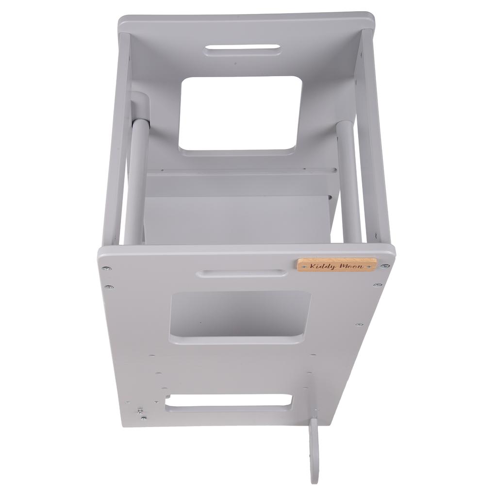 KiddyMoon Кухонный помощник для детей, табуретка, обучающая башня для детей, обучающий стул, регулируемый, st-003, серый