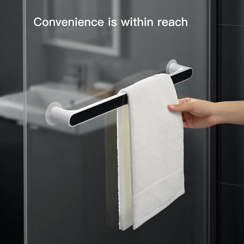 Self-adhesive Towel Holder Rack Wall Mounted Towel Hanger Bathroom Roll Holder Hanging Hook