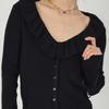 URBANIA Black Ribbon Bead Necklace DDA0047