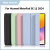 Funda For Huawei MatePad SE 11 2024 Чехол Чехол Tri-Fold PU Кожа Силиконовый Складной Чехол Подставка Для Matepad SE 11 Чехол Coque