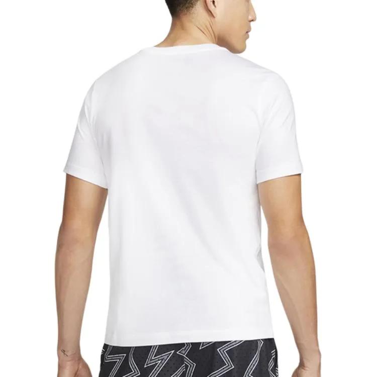 Jordan T Shirts Men's White Crew Neck Moderate Straight Fit (Unisex) T-Shirts DH8979 100