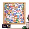 Кошачья головоломка Раскраска Кошка Образовательные игрушки Мультяшный котенок Набор пазлов Деревянные пазлы Обучающие игрушки для кошек с маркерами Пазлы