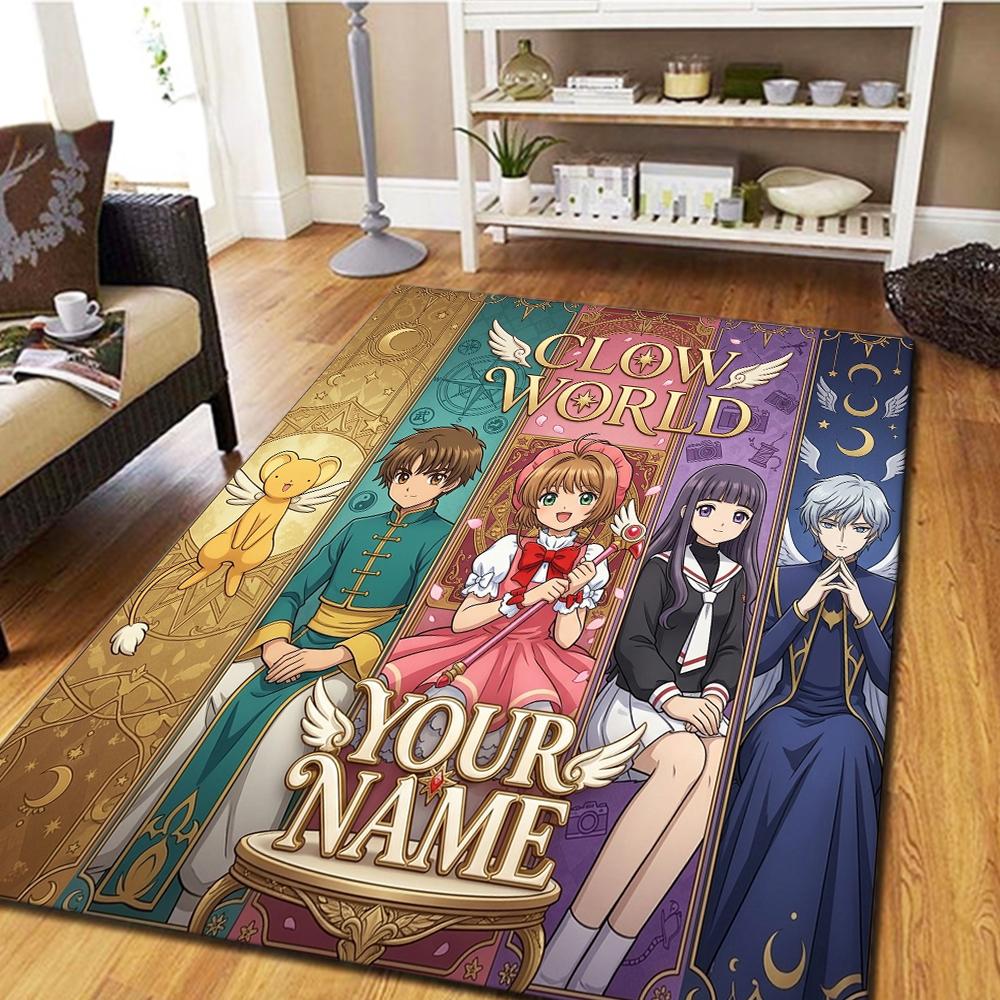 Name Custom Cardcaptor Sakura Carpet for Living Room Bedroom Home Decor Movie Style Play Floor Mat -HE7