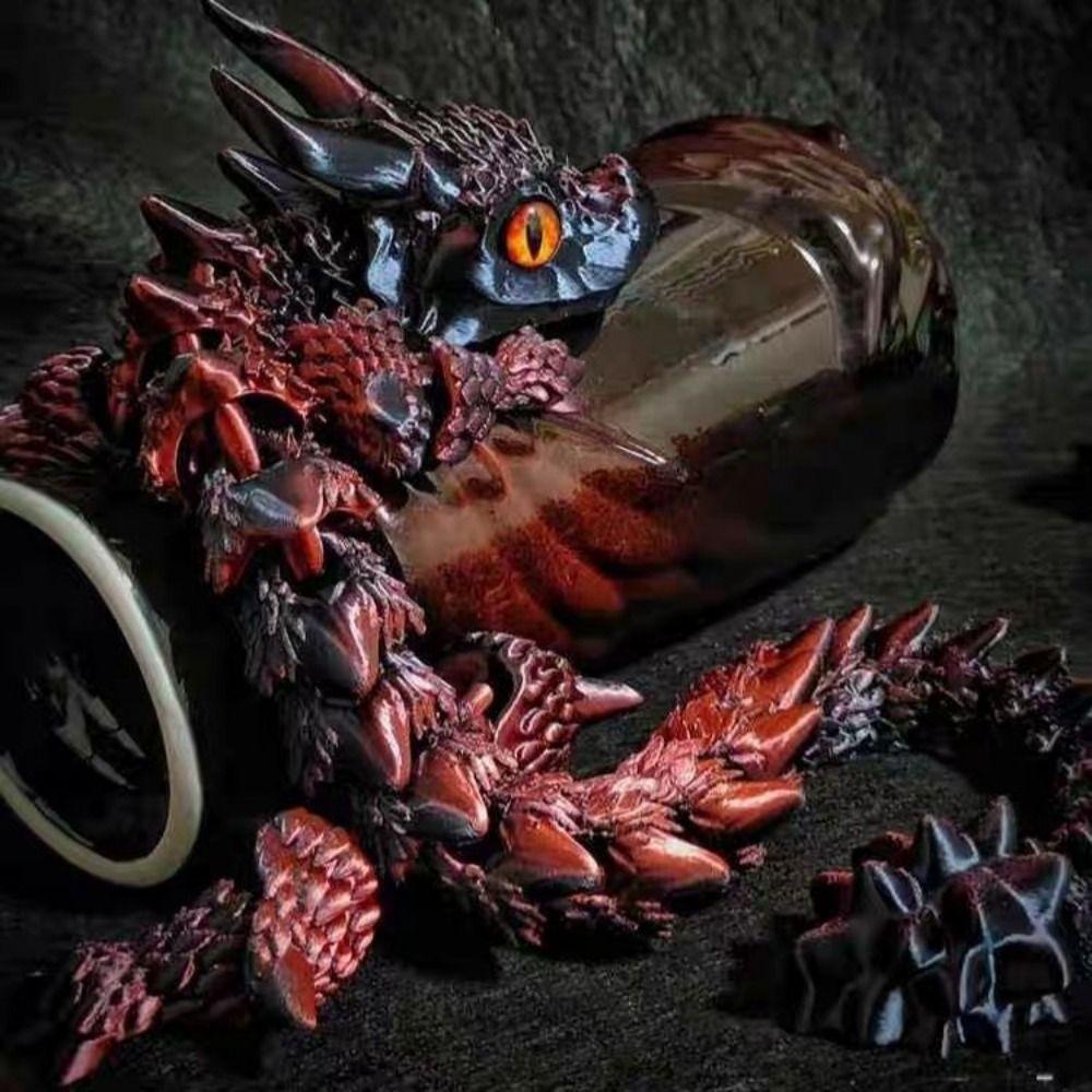 Цельноформованный 3D-печатный дракон 3D-игрушки-драконы с шарнирами Декорация для ландшафтного дизайна