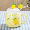 Корейская версия милая чашка для воды для мальчиков и девочек керамическая чашка с крышкой ложкой большая кружка офисная кофейная чашка для завтрака