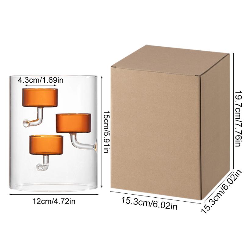 1PC Hurricane Creative Oil Lamp Windproof Glass Candlestick Home Decor Cylindrical Clear Candle Holder European Style Glass