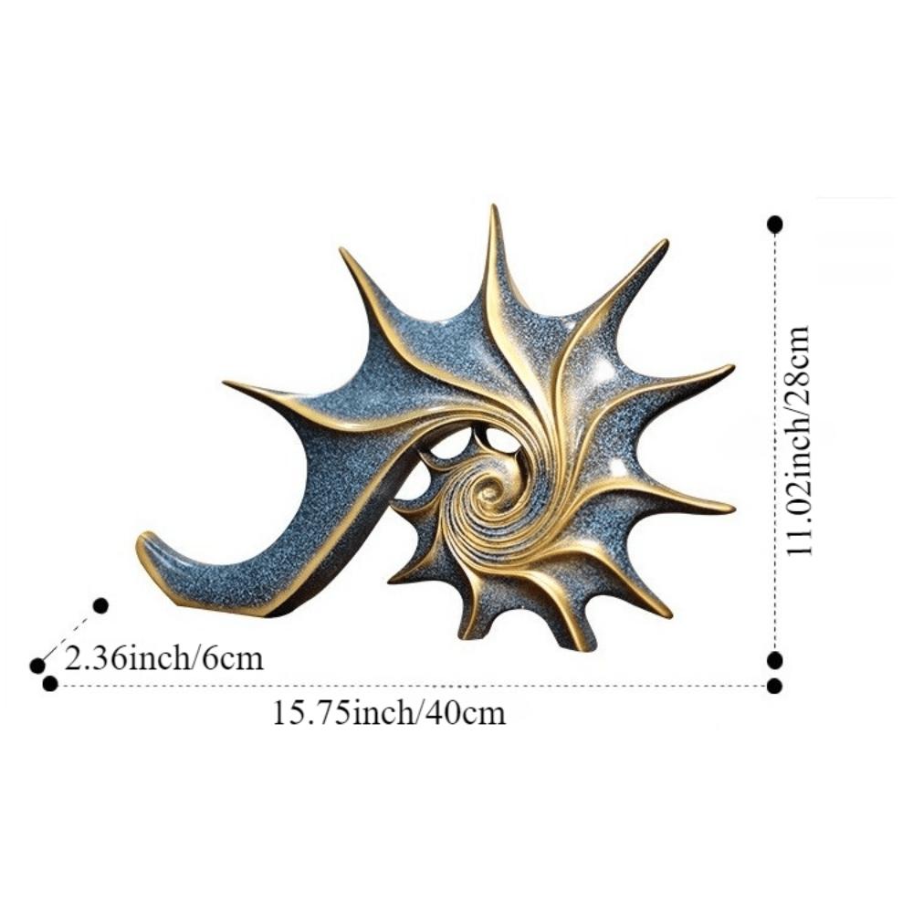 Resin Conch Sculpture - Fantasy-Inspired Home Decor for Living Room, Bookshelf, or TV Cabinet - Perfect Housewarming Gift, Tabletop Decoration