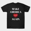 Модная унисекс футболка с принтом Make America Love Again, больших размеров S-5XL, 100% хлопок, топы, футболки с круглым вырезом и коротким рукавом