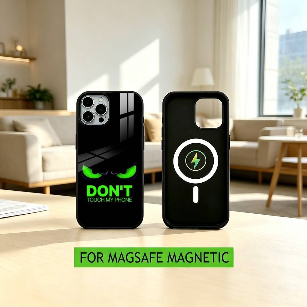 D-Dont Touch My Phone Phone Case For iPhone17,16,15,14,13,12,11 Plus,Pro Magnetic with Magsafe Wireless Charging