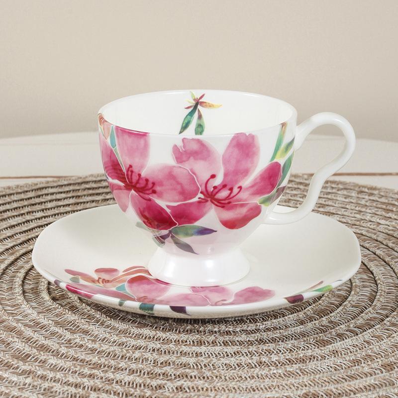 200 мл чайный сервиз Ldyllic Flowers керамическая кофейная чашка в британском стиле с блюдцем и ложкой