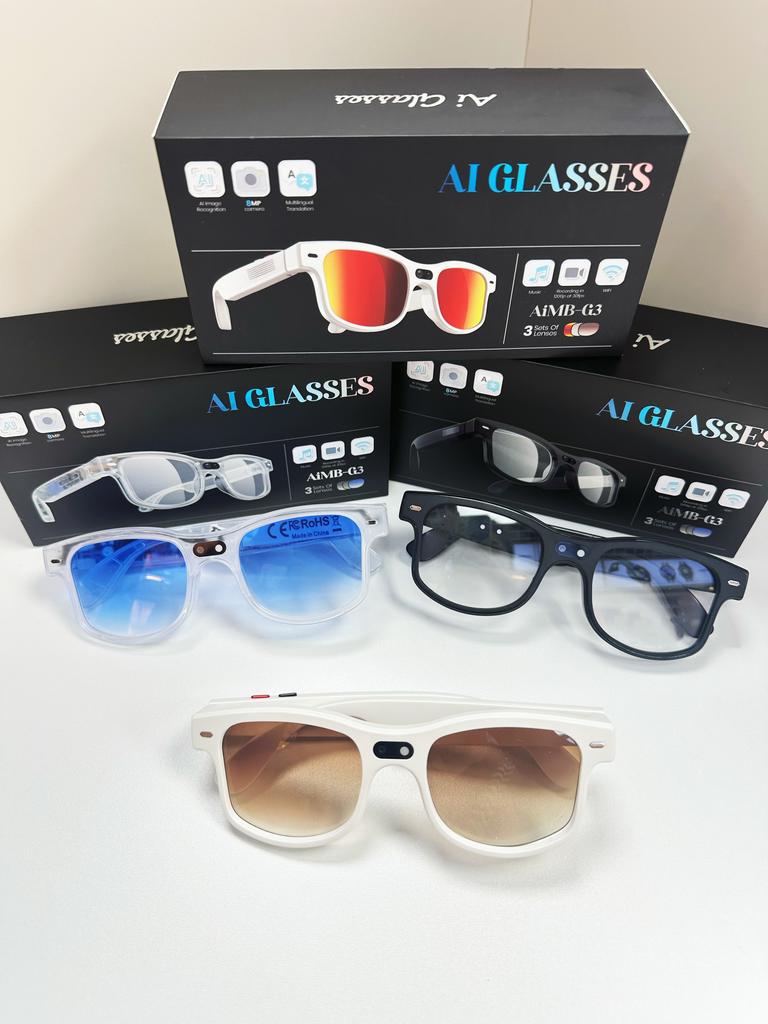 AIMB G3 Metal Frame Smart Glasses 8MP Camera Calling Function AI Translation AI Human Recognition Anti Shake Video Recording
