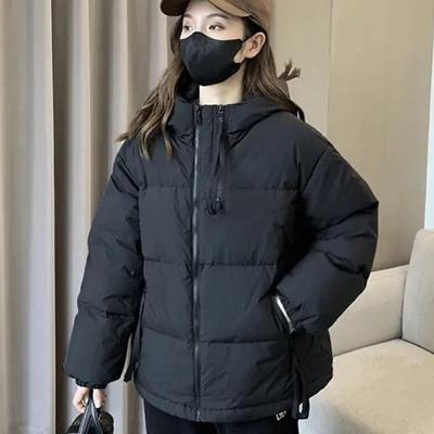 Утепленная куртка женская короткая толстая утепленная куртка с капюшоном женская зимняя свободная куртка большого размера Утепленная куртка