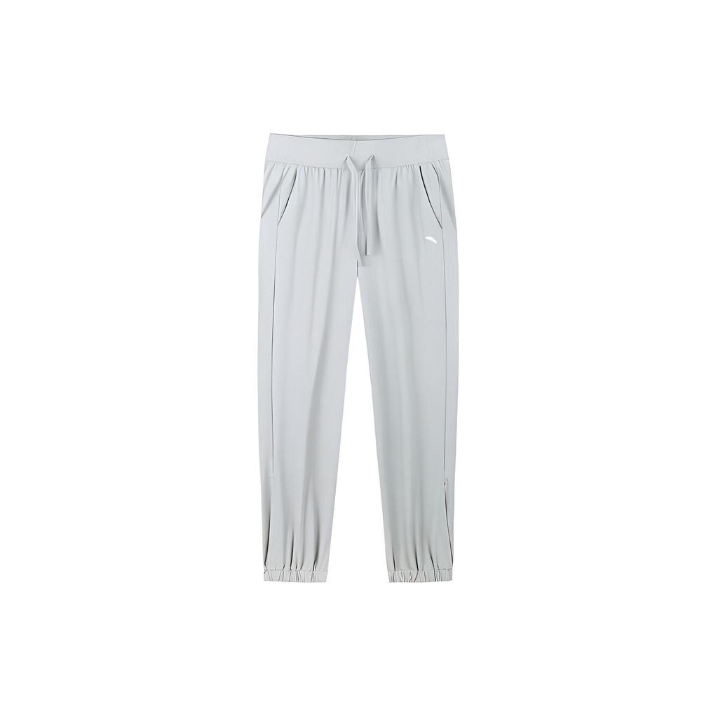 Anta Однотонные свободные повседневные брюки на шнуровке женские брюки Star-Diamond-Gray 162427304-3