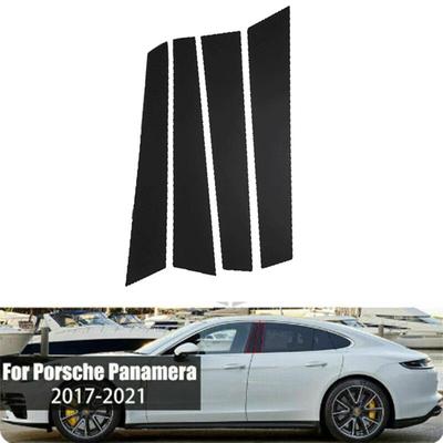 4 шт./комплект Стойки оконных стоек автомобиля для Porsche Panamera 2017-2021 Накладки на двери Наклейки Черные Автомобильные Запасные Части