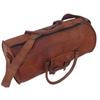 Men's Brown Vintage Genuine Goat Leather Travel Luggage Duffle Gym Bags Tote Ne