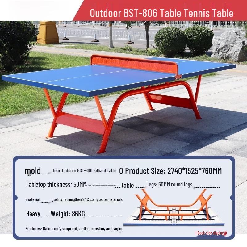Jun Ding Ying BST-806 Outdoor SMC Ping Pong Table