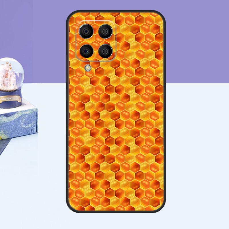 Чехол-соты с пчелой для Samsung Galaxy M53 M33 M15 M35 M55 M11 M14 M34 M54 M31 M51 M12 M32 M52 M16 M36 M56