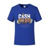 Men's Printed Cotton Short-sleeved T-shirt Summer Comfortable and Breathable Round-neck Tee Tops