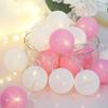 20LED Cotton Thread Wrapped Fairy Light String Cotton Ball Fairy Light Indoor Boudoir Bedside Carpet Decoration Wedding Christmas Holiday Lighting