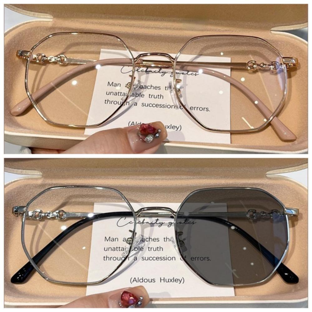 Фотохромные очки для женщин с защитой от синего света, УФ-фильтр UV400, Хамелеон, Сменные линзы, Очки