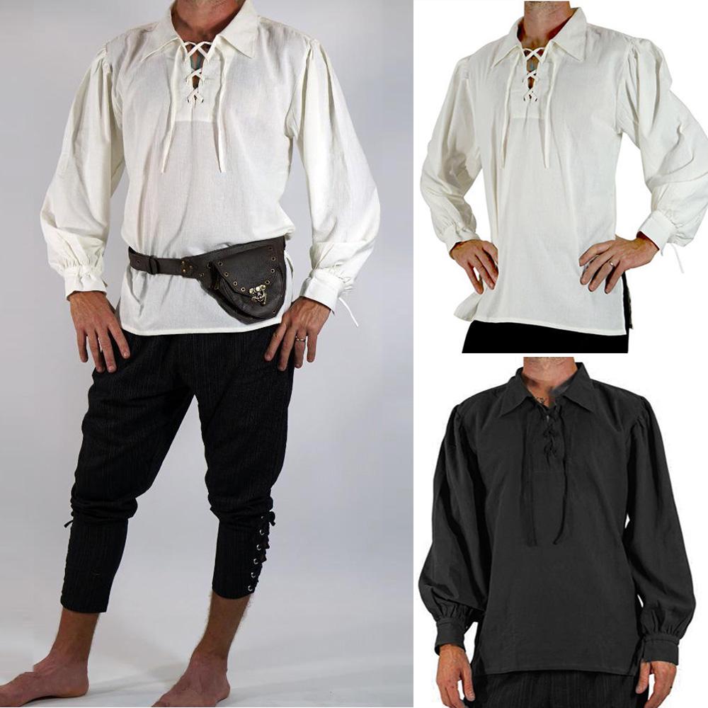 Средневековая шотландская горная якобитская якобинская мужская рубашка-килт Ghillie, стильная E#