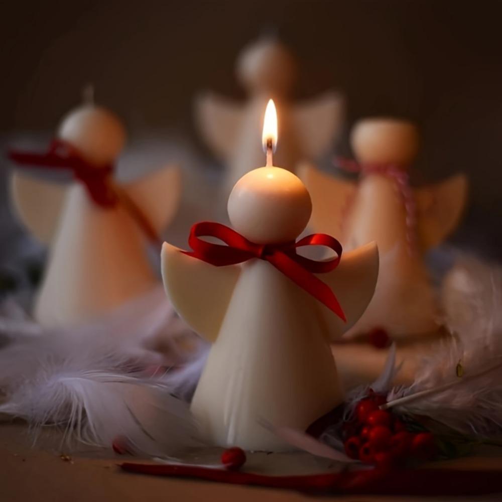 Силиконовая форма «Ангел» для свечей, смолы и бетона: Идеально подходит для создания украшений своими руками и домашнего декора.