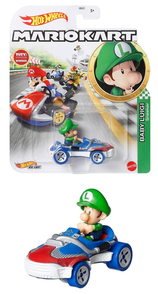 Hot Wheels Baby 3 and HDB28 Luigi/Sneakert (Ages Up)
