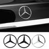AAVQ1 90mm ABS Chrome Black Logo Mercedes Emblem Rear Star Badge For Mercedes Benz W203 W206 W212 X253 W167 W166 W247 C E GLA GLC GLE
