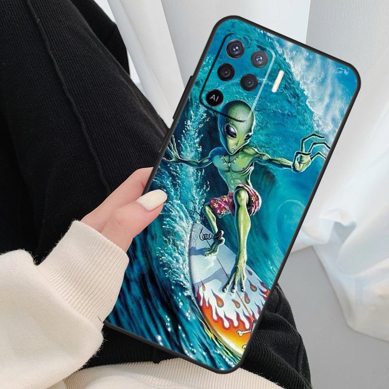 HAWAII BEACH SURF GIRL SURFING ART Case For Oppo A40 A60 A80 A5 Pro A15 A16 A17 A57 A77 A94 A74 A54 A76 A96 A18 A38 A58 A78 A98