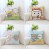 Cute Bear Pattern Pillowcase Car Ornaments Office Living Room Sofa Home Pillowcase