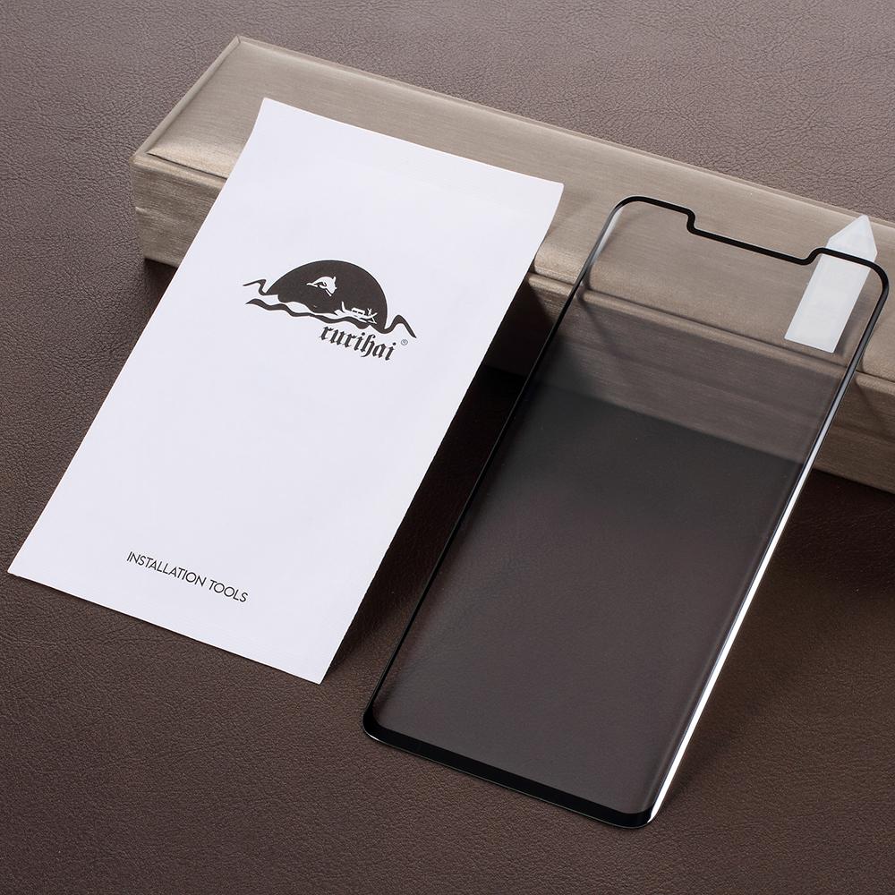 RURIHAI 3D Curved HD Clear Tempered Glass Protector Anti-fingerprint for Huawei Mate 20 Pro