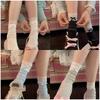 Ballet-style Lolita Socks, Lace Lace, Sweet Mid-calf Women's Socks, Versatile Bow, Cotton Socks, Pile Socks