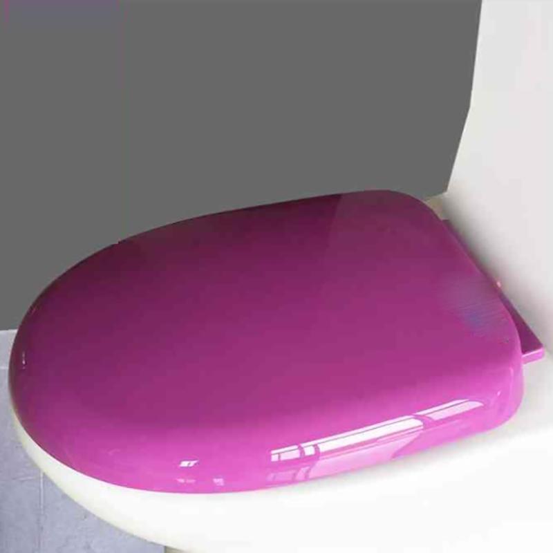 Цветная крышка для унитаза, обычная утолщенная верхняя крышка для унитаза, старомодная крышка для унитаза с медленным падением, крышка из полипропилена, аксессуары типа OUV