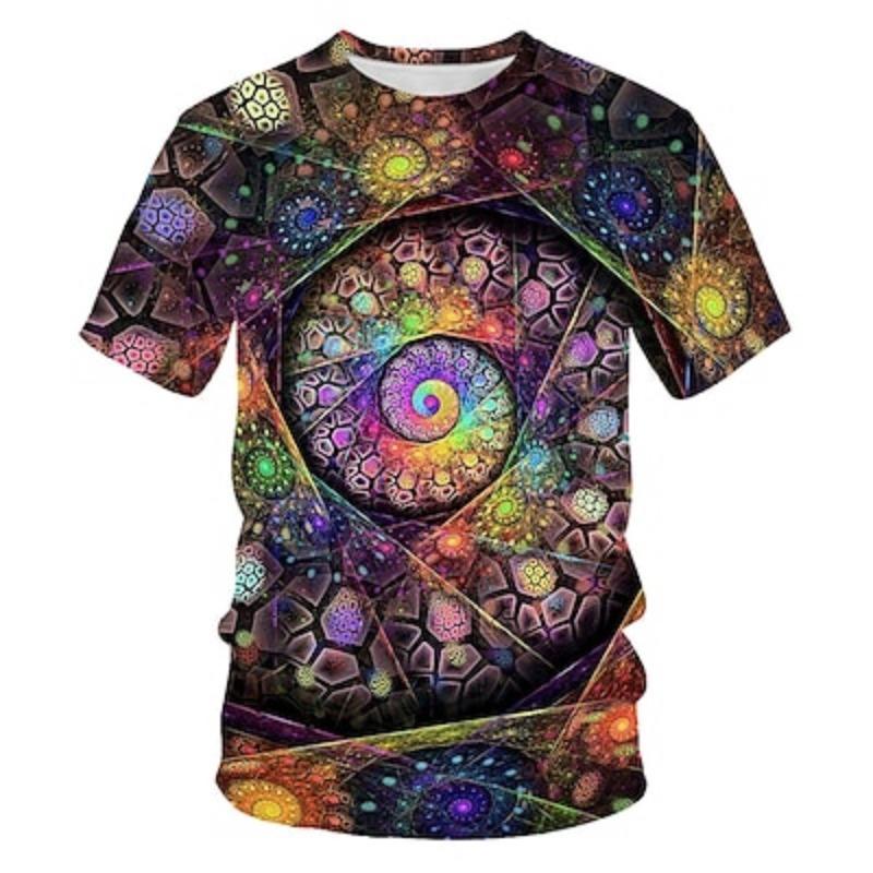 Мужская графическая рубашка Galaxy, футболка с коротким рукавом, футболка с круглым вырезом, базовая праздничная радужная одежда