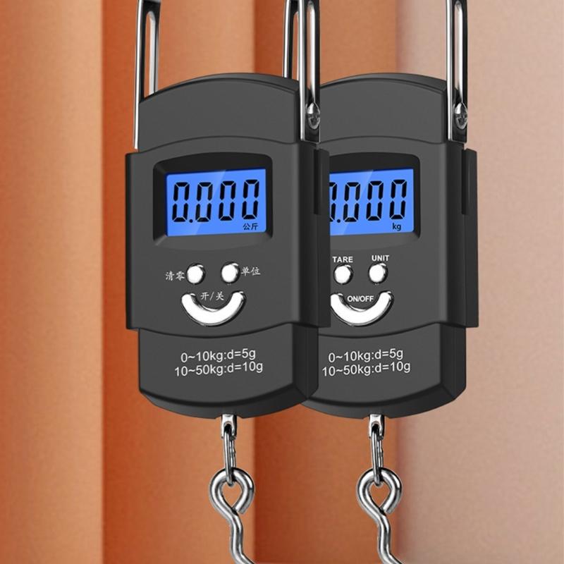 Цифровые весы с крюком 50 кг Инструмент для точного взвешивания Цифровые весы Портативные подвесные весы Рыболовное снаряжение