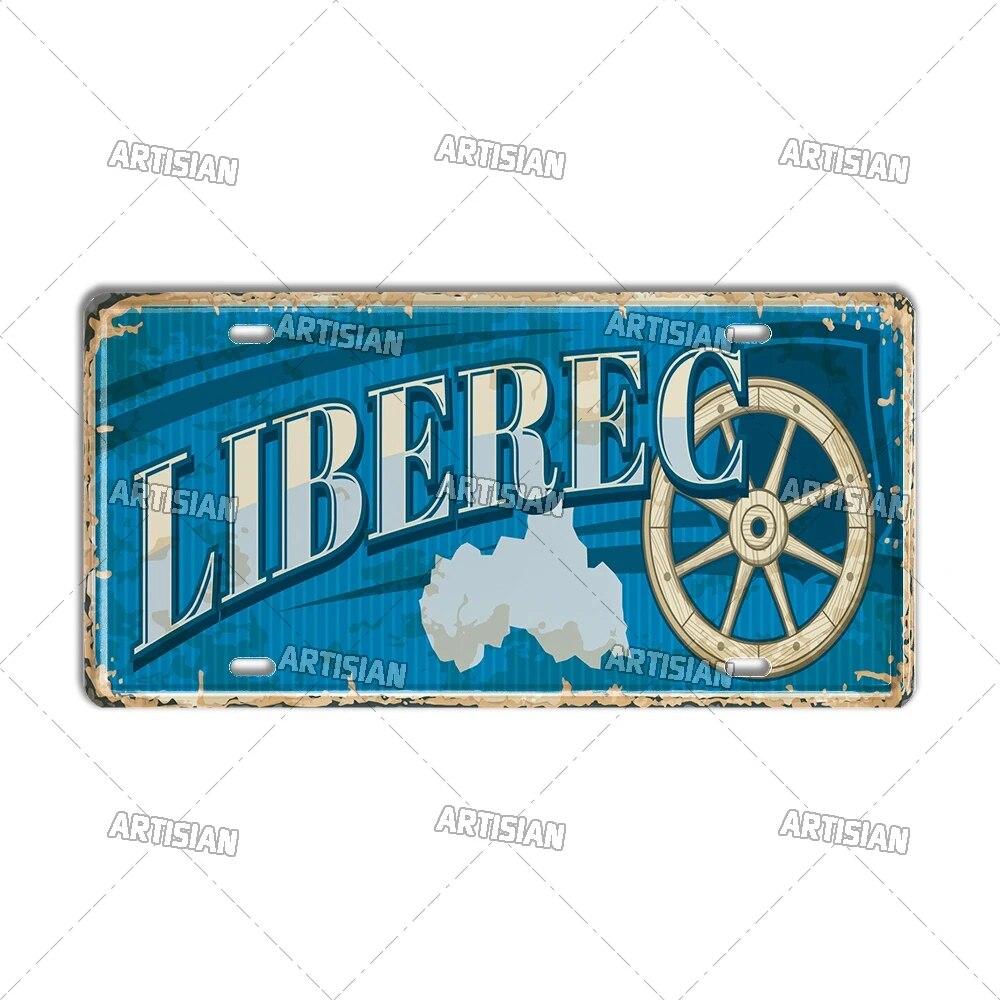 Artisian CZECH MINSK MOSCOW Ctiy Russia Travel Metal Sign Landmark Tin Plaque License Plate Car Plate Wall Decor Garage Bar
