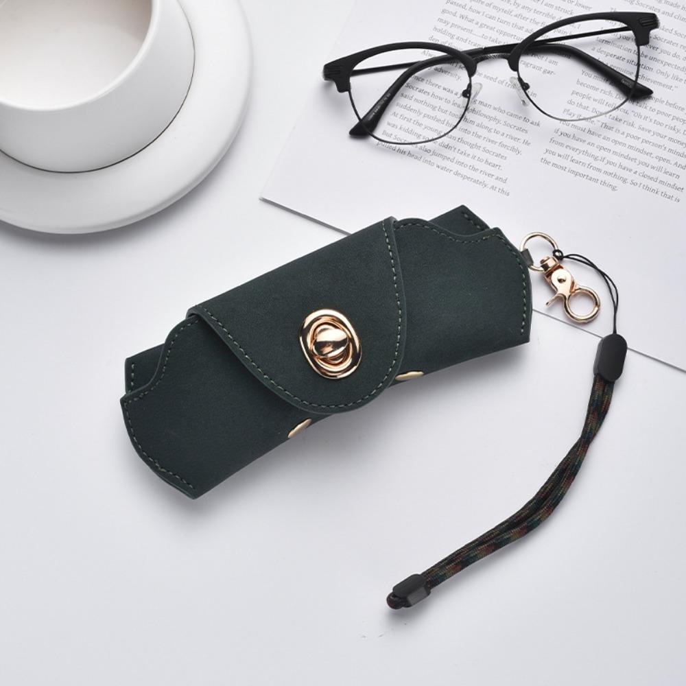 Hanging Neck Glasses Storage Bag Leather Soft Glasses Case Sunglasses Case Eyeglasses Accessories
