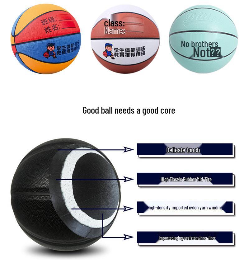 Children's Kindergarten Basketball, Size 3-5 PU, Moisture-Wicking, Student Training & Engraving, Competition & Training Camp.