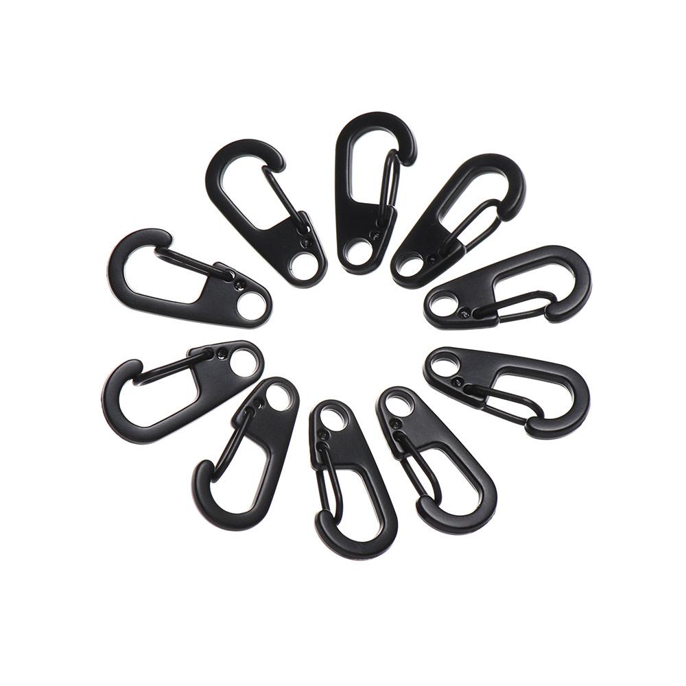 Survival EDC Gear Safety Travel Tools D-Ring Key Chain D Carabiner Spring Clips Camping Keyring