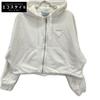 White 138590 Triangle Crop Zip-Up Parka Jacket M whiteUsed