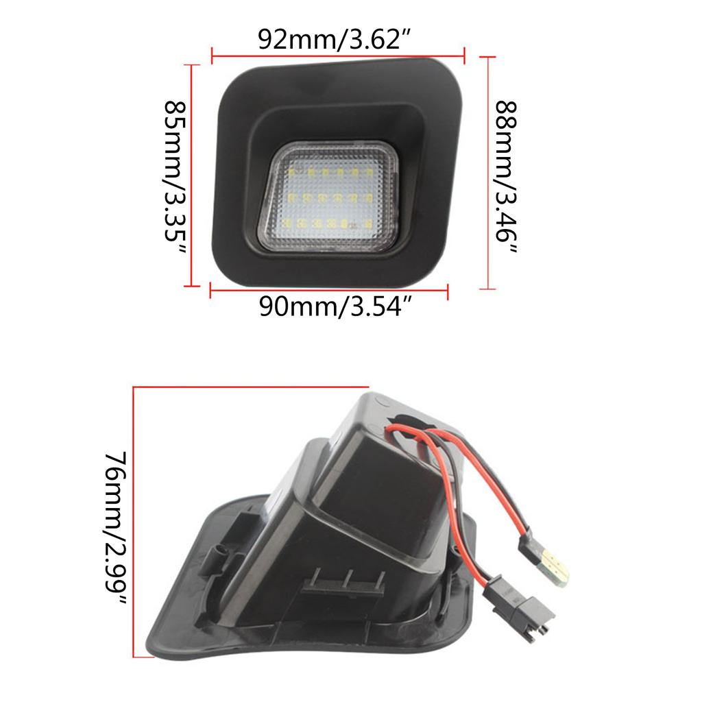 Full LED License Plate Light For Ram1500 2500 3500 Pickup Truck 6500K 20W 12V Smoke Lens Tags Lamp Assembly Replacement