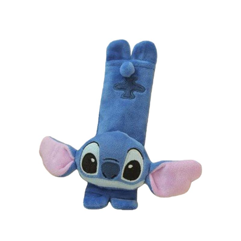 Cartoon Cute Stitch Seat Belt Protective Cover Anime Lilo & Stitch Soft Plush Car Shoulder Belt Car Inside Decoration