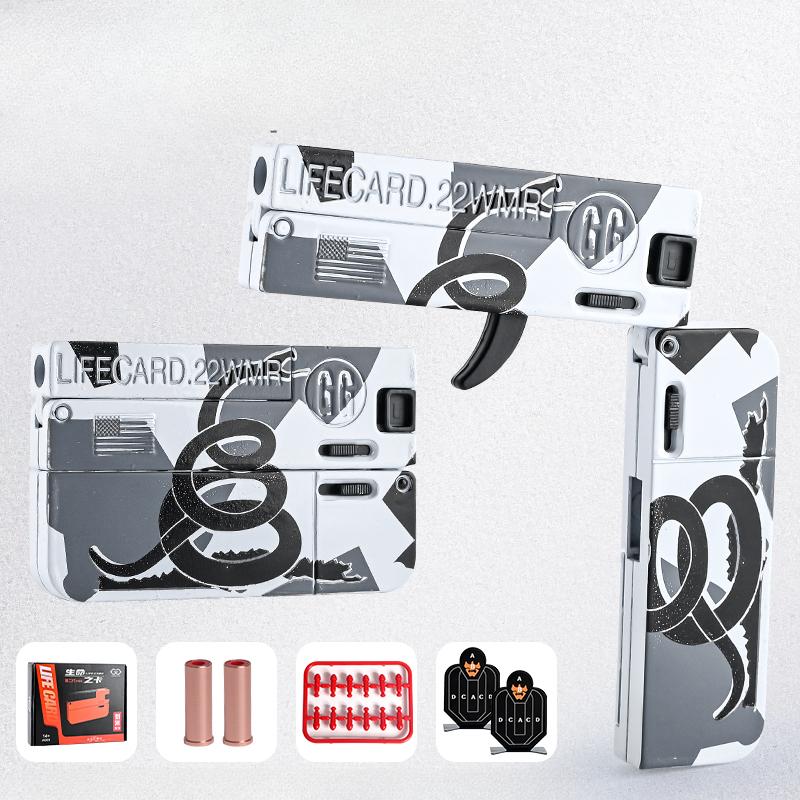2.0 Улучшенная складная пистолет-игрушка из сплава Lifecard, бластер с мягкими пулями, модель пистолета для стрельбы, подарки на день рождения для взрослых, детей, мальчиков