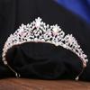 Bridal Crown Colorful Rhinestone Headband Baroque Alloy Crown Wedding Dress Accessories Hair Accessories