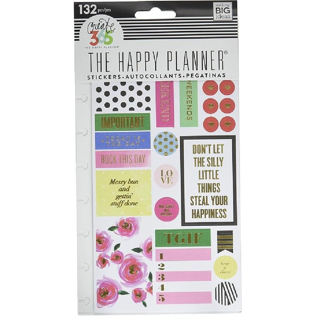 Me & My BIG Ideas PPSP-100 Create 365 The Happy Planner Snap In Sticker Pad, Happy Brights
