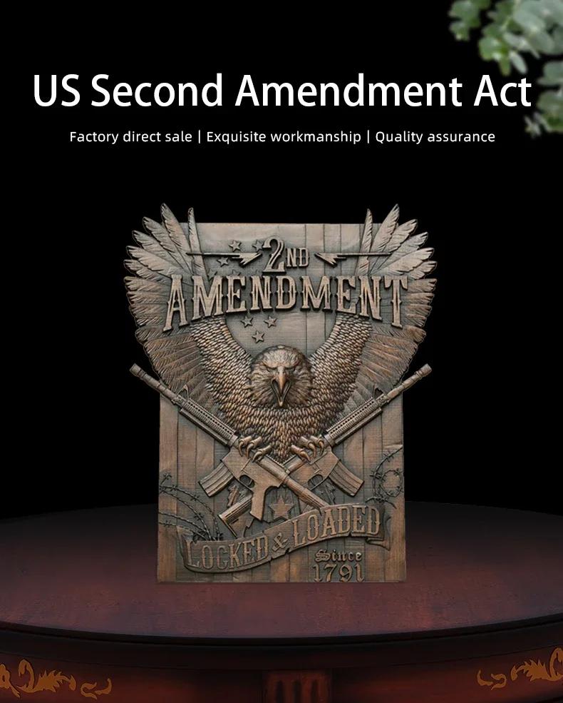 Vintage Wood Carved Patriotic Army Decor Interior Wall Hanging Home Room Decor