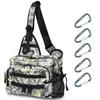 WATACHAMP Fishing Waist with 5 Double Adjustable Shoulder Detachable Waist Large Capacity Fishing Tackle Camo White Bag, Bag, Waterproof, Carabiners,