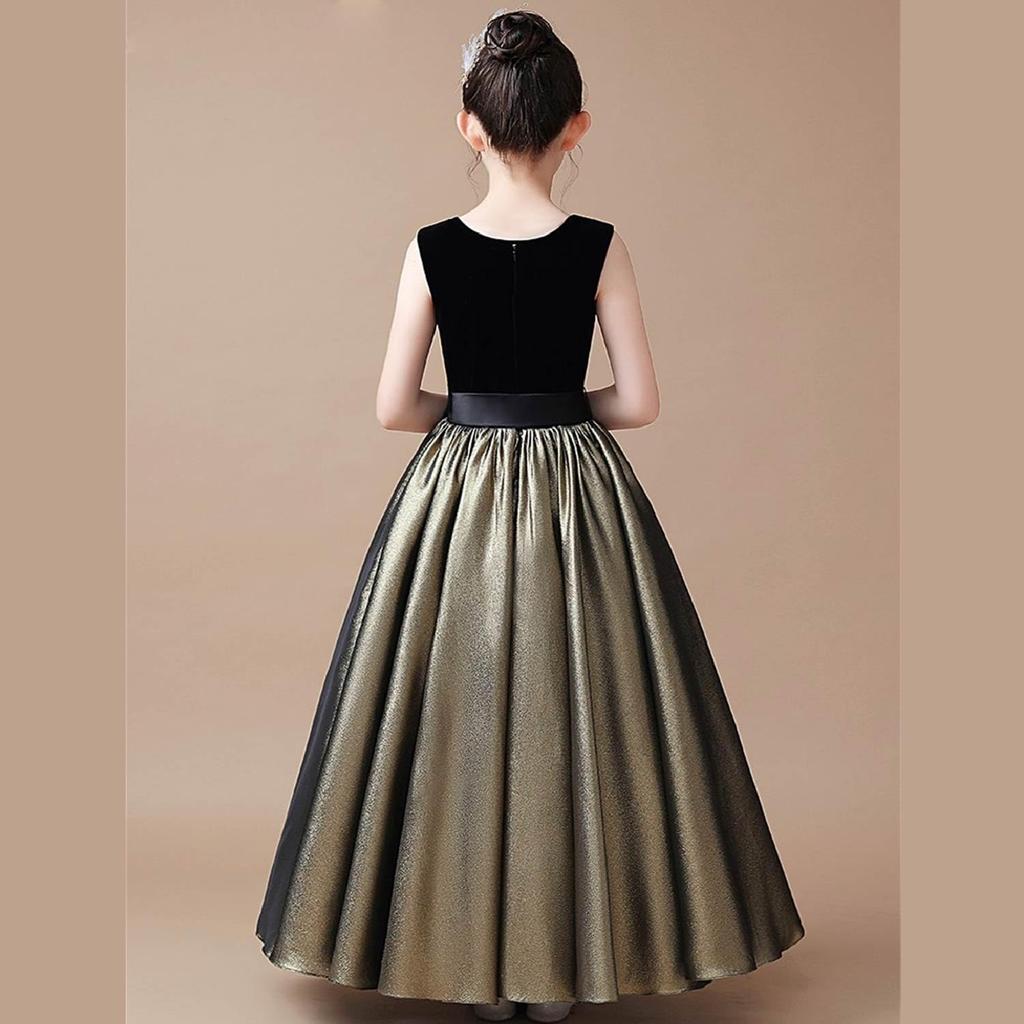 JETSO 4U Размеры для фортепианного концерта Свадебное длинное платье для концерта с платьем для юниора Детское платье, Платье, 110-170см, Платье для девочек, Платье, Элегантное, Официальное,