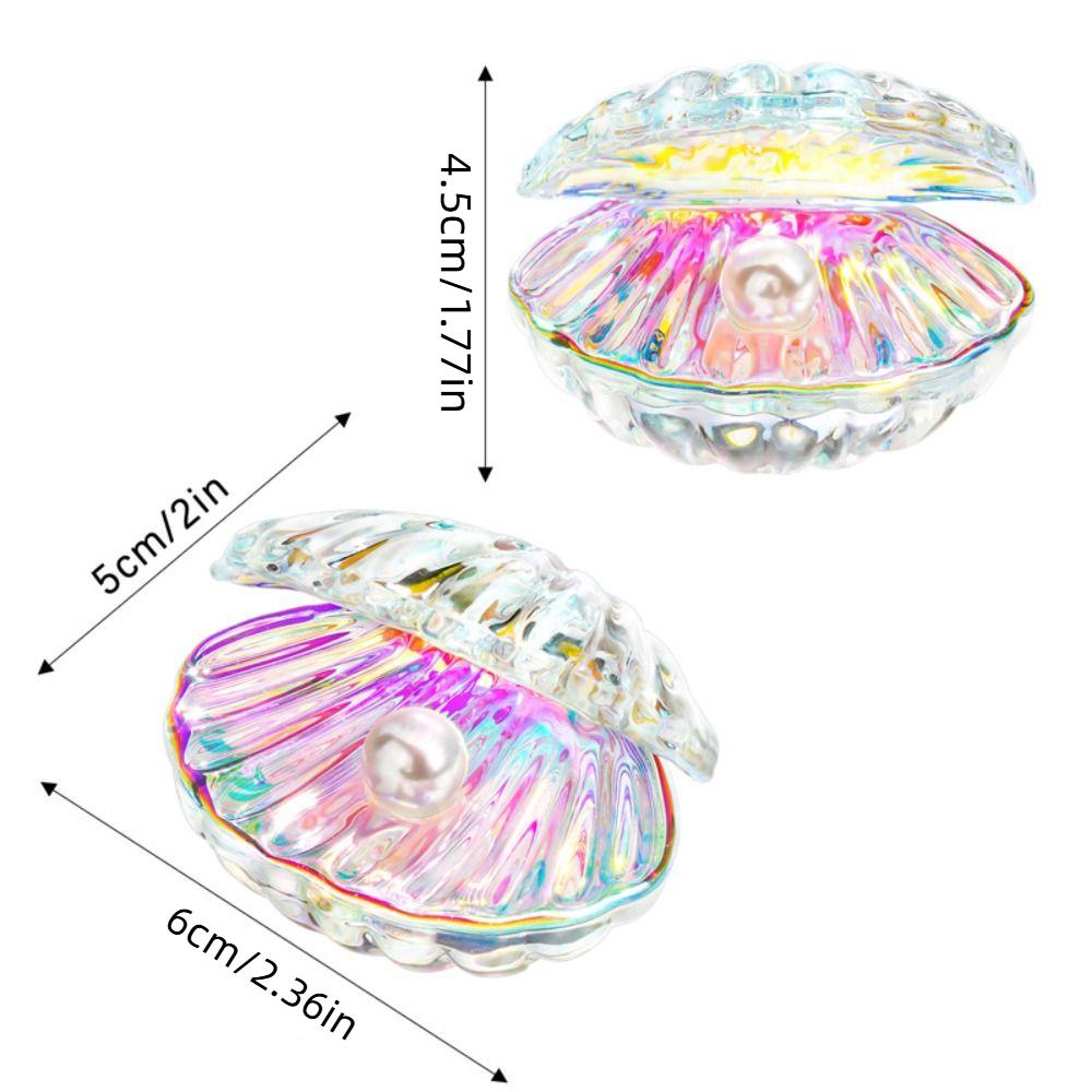 Reflective Pearl Clam Ornaments Colorful Seashell Figurine Crafts Wedding Decor